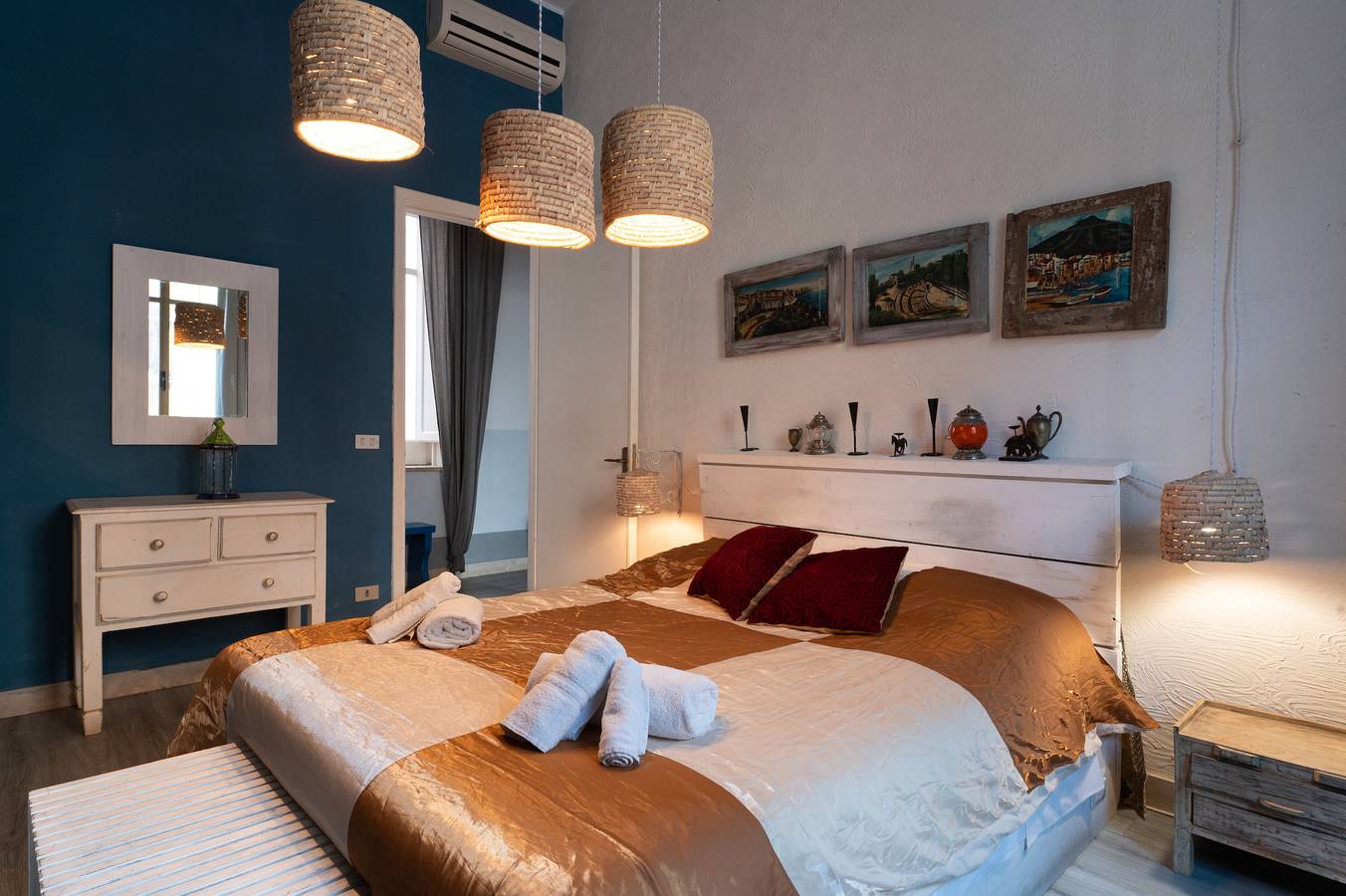 Zimmer 'Camera Matrimoniale 2' mit gemeinsamer Terrasse, Wi-Fi und Klimaanlage in Cefalù, Cefalù (gemeinde)