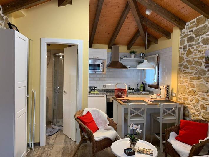 Apartamento para 2 personas, con piscina y terraza en Valdés 