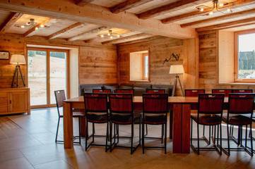 Gîte pour 14 personnes, avec terrasse et sauna à Rochejean