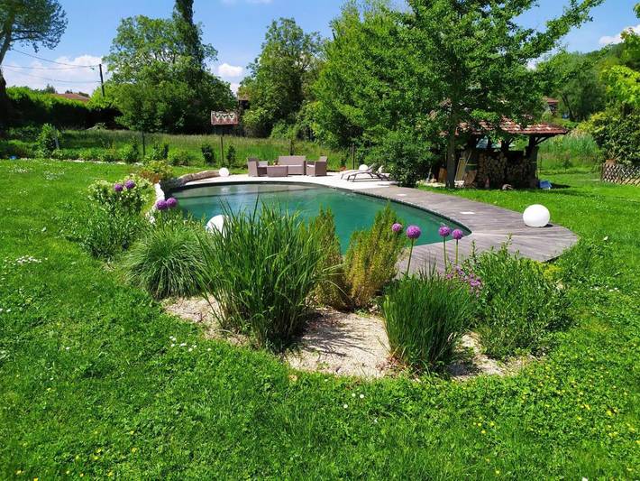 Chambre d’hôte pour 4 personnes, avec piscine et vue ainsi que jardin et terrasse à Vernaison
