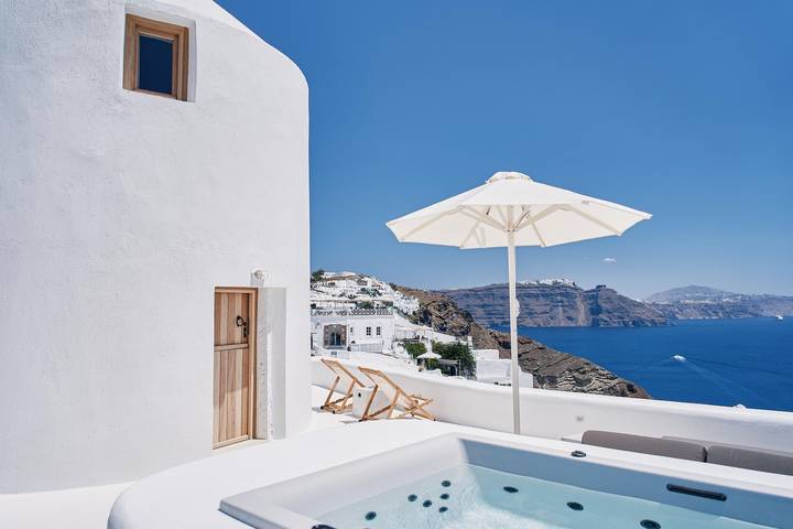 Casa de férias para 4 pessoas, com Varanda e Jacuzzi e ainda Terraço em Oia
