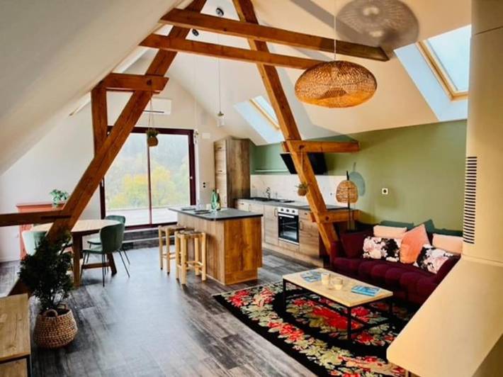 Gîte pour 2 personnes, avec terrasse ainsi que piscine et vue à Lautenbach - 4