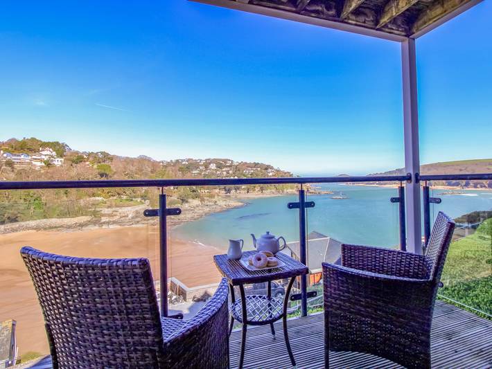 Holiday home for 4 people, with Balcony and Garden in Salcombe