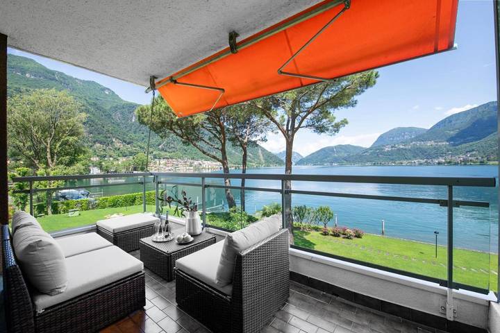 Ferienwohnung für 4 Personen, mit Terrasse und Garten sowie Pool und Sauna in Mendrisio