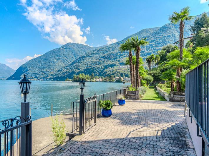 Ferienwohnung für 4 Personen, mit Seeblick und Balkon sowie Garten am Luganersee - 4