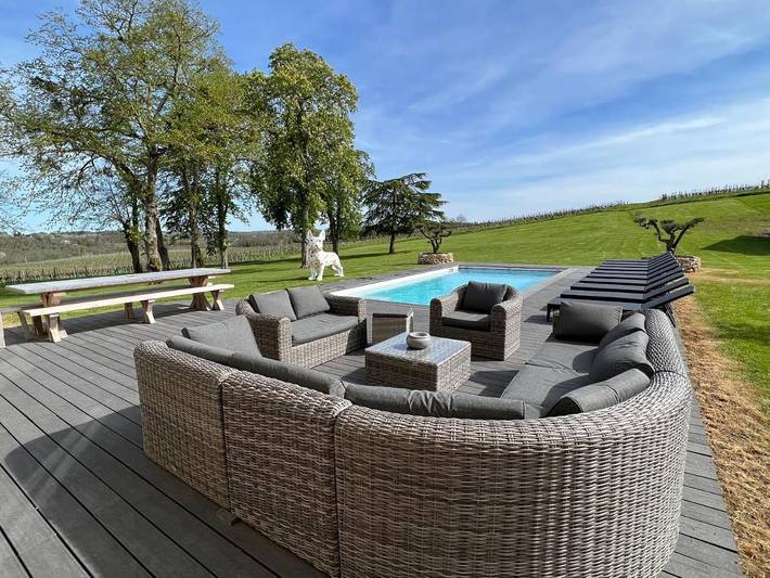 Gîte pour 10 personnes, avec jardin ainsi que piscine et vue à Saint-Quentin-de-Caplong - 2
