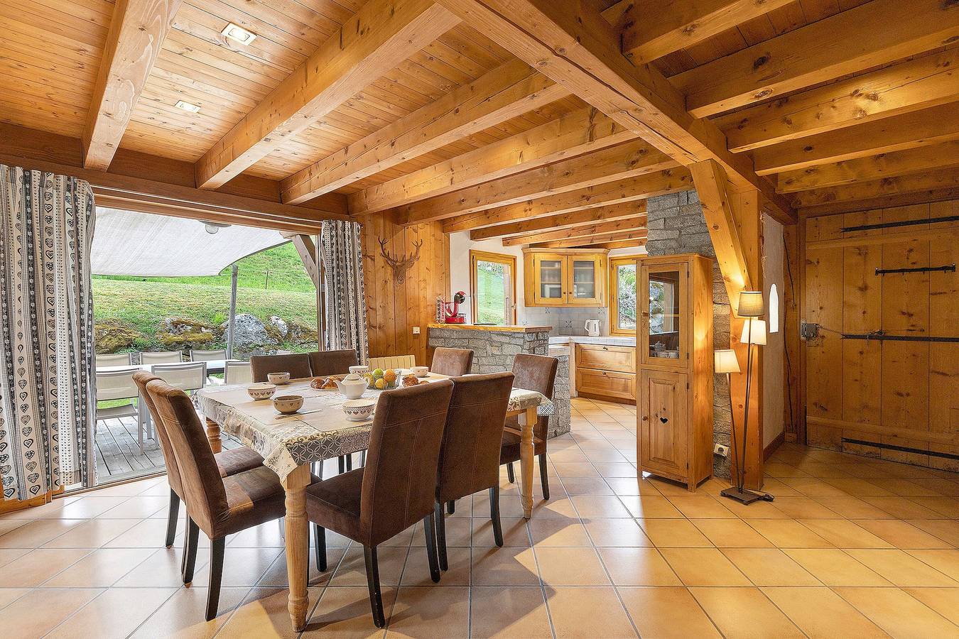Chalet 'La Transhumance' con vistas a la montaña, balcón y Wi-Fi in Combloux, Pays du Mont-Blanc
