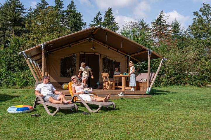 Tent voor 5 personen, met Balkon/Terras en Terras in Appelscha