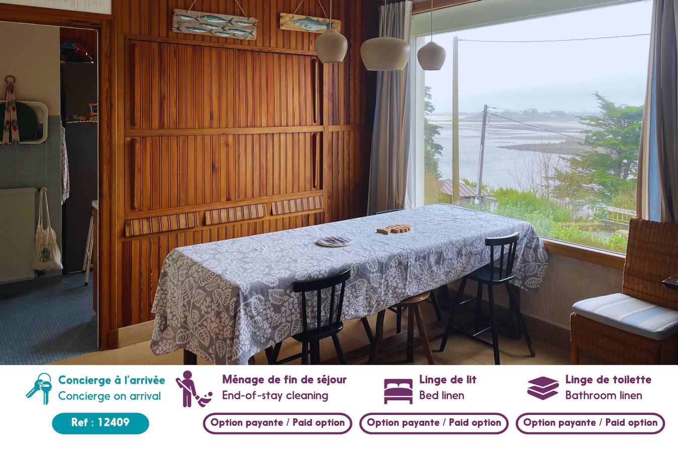 Holiday home for 12 people with terrace in Saint-Pabu, Brest region