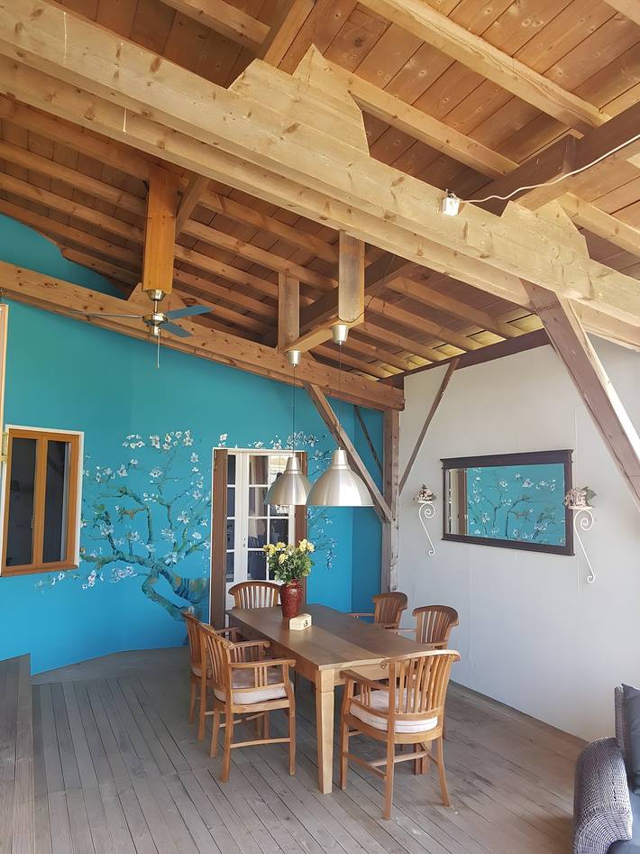 Ampia casa vacanze con jacuzzi, tre terrazze e vista panoramica nel Lot-et-Garonne in Douzains, Villeneuve-sur-Lot e dintorni