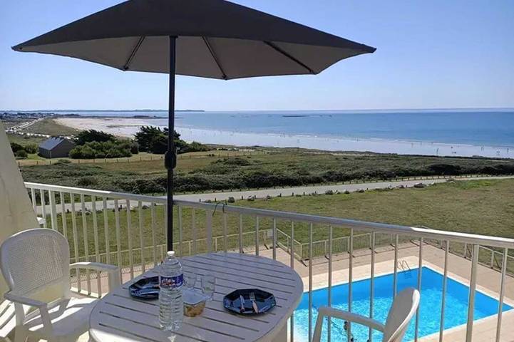 Location de vacances pour 4 personnes, avec balcon et piscine, animaux acceptés à Guidel