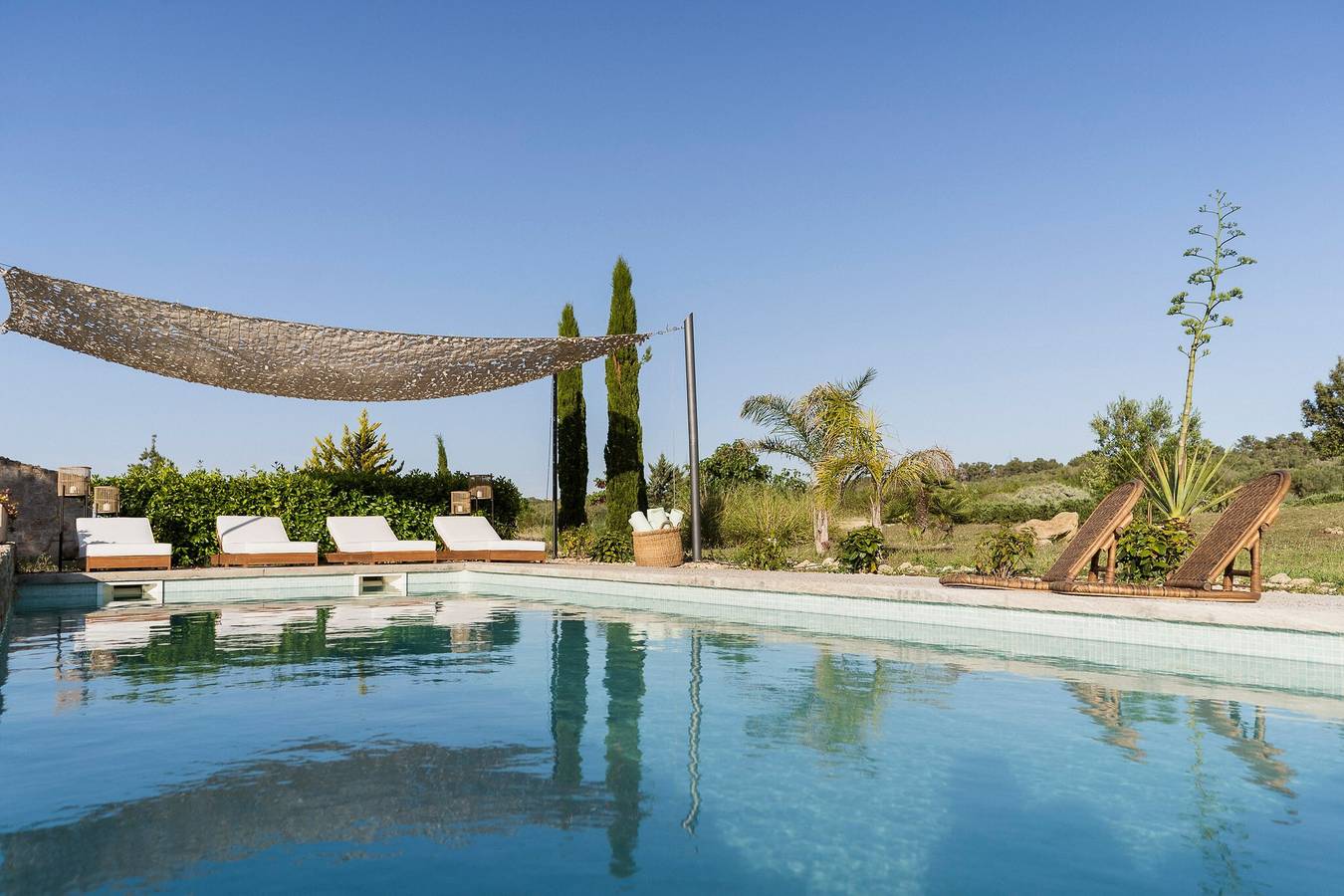 Luxuriöse Öko-Ferien-Finca, mit atemberaubendem Panoramablick auf das Tramuntana-Gebirge in Sineu, Mallorca Inselmitte