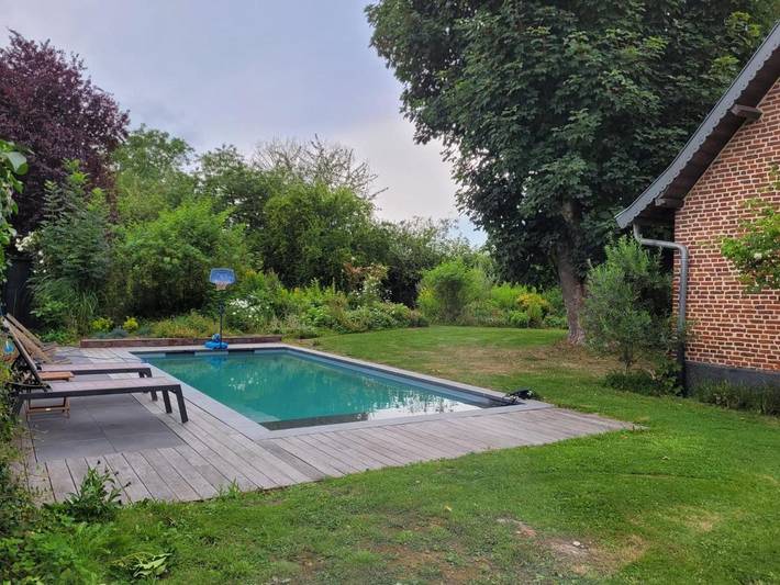 Location de vacances pour 10 personnes, avec jardin et piscine, adapté aux familles à Sainghin-en-Mélantois - 4