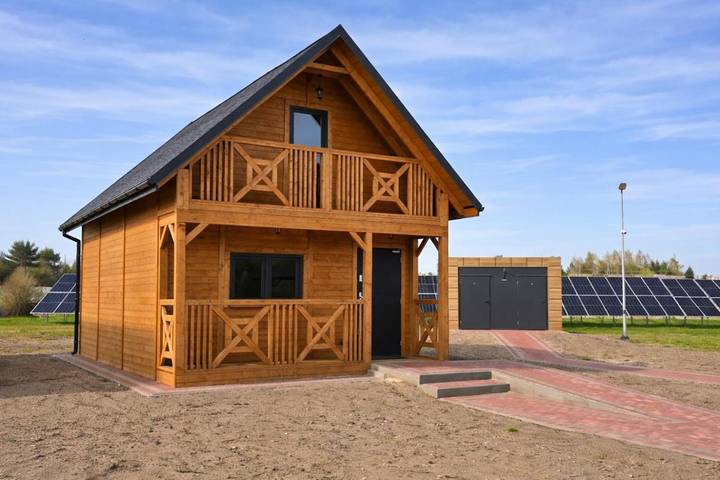 Domek letniskowy dla 6 osób, z ogród i widok w Mazowsze