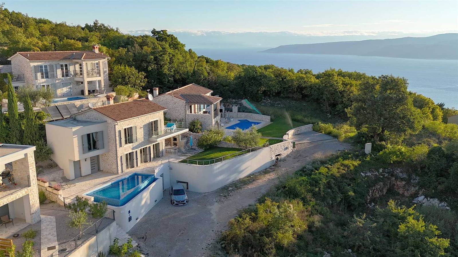 Villa Soleil in ruhiger Lage mit Meerblick in Rabac, Ostküste Istrien