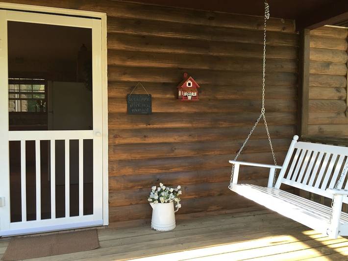 Blockhütte für 4 Personen, mit Garten und Terrasse - 1