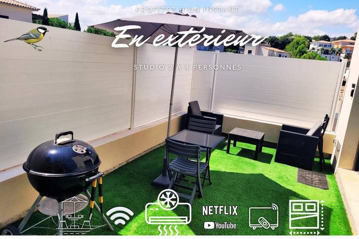 Appartement de vacances pour 4 personnes, avec terrasse