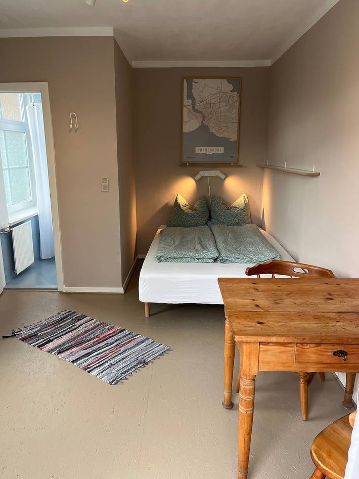 Værelse for 2 personer, med Balkon og Terrasse samt Have i Flensborg Fjord (Danmark)