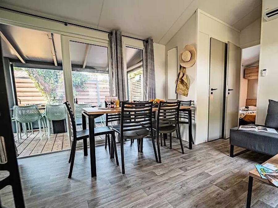 Camping l'Océan - Mobilhome 8 personas - Quattro Premium 5 Habitaciones 8 Personas Jacuzzi + Aire Acondicionado + Tv in Brem-sur-Mer, Valle del Loira