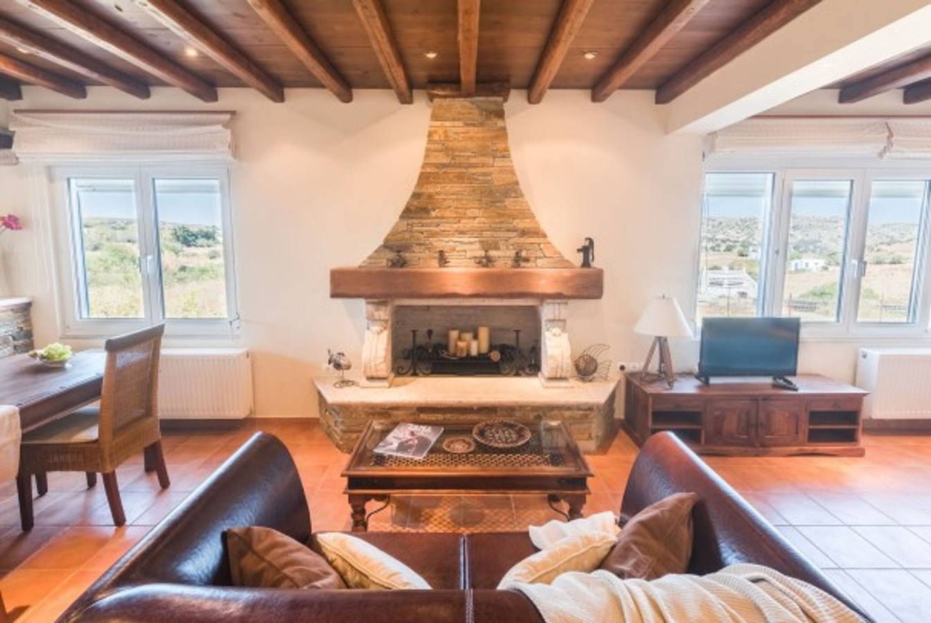 Villa für 10 Personen mit Balkon in Xinara, Tínos