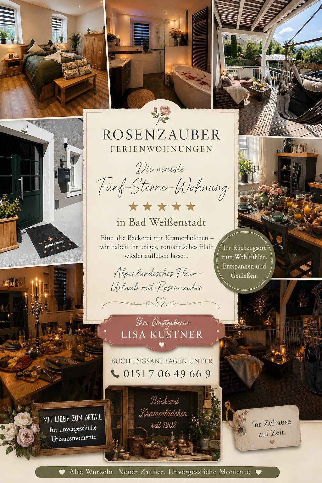 Ganze Wohnung, Rosenzauber Seeromantik "Kramer" – Die urige Überraschungswohnung in einer alten Bäckerei in Weißenstadt, Landkreis Wunsiedel im Fichtelgebirge