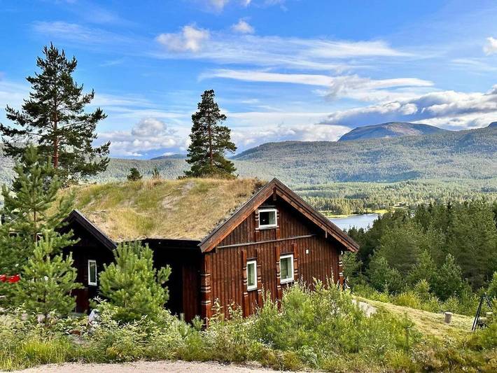 Feriehus for 6 personer, med Terrasse og Innsjøutsikt i tillegg til Utsikt i Vrådal