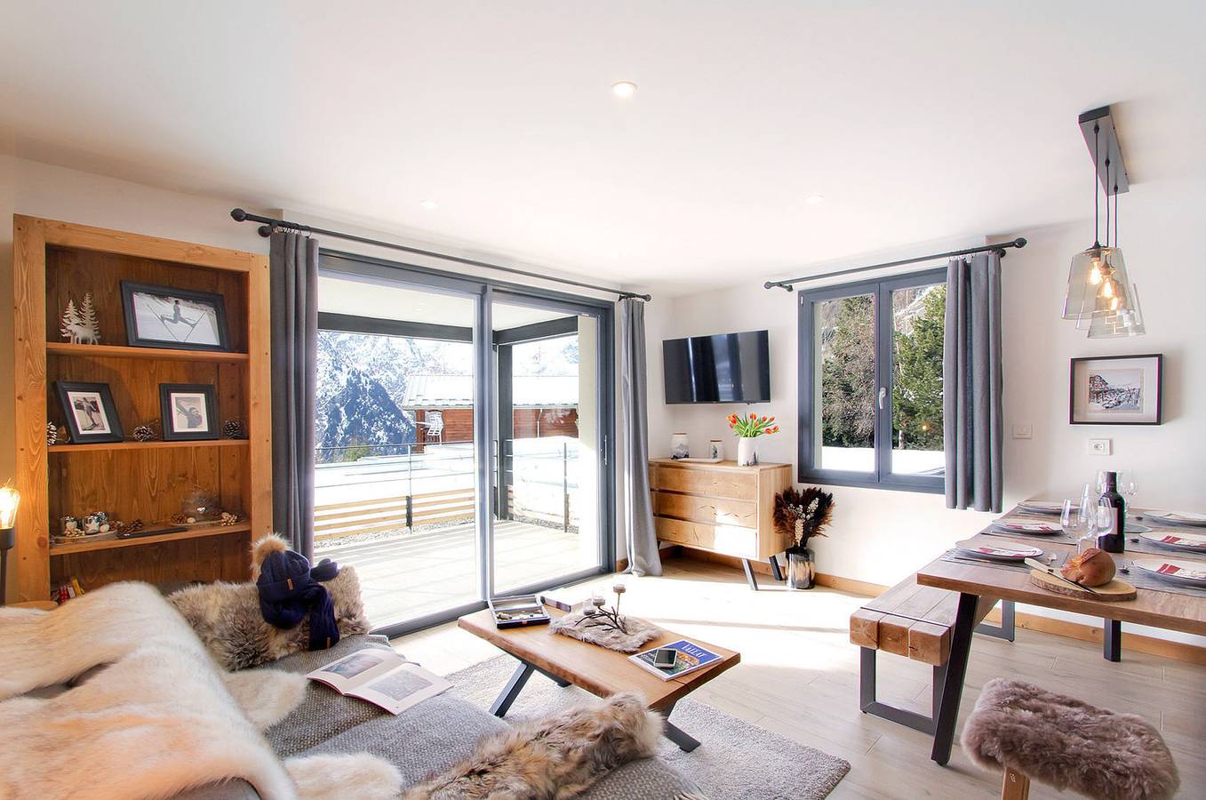 Appartement entier, Appartement de vacances pour 6 personnes avec balcon in Vénosc, Les Deux Alpes