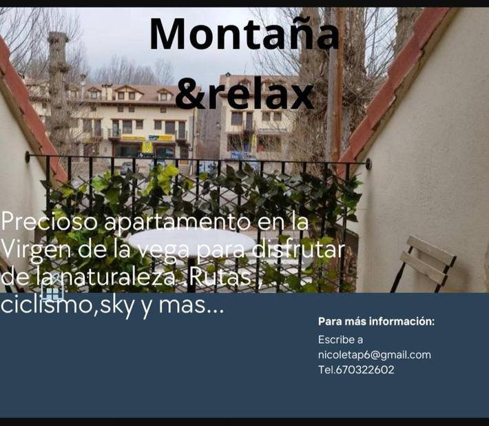 Apartamento para 4 personas, con vistas y jardín en Alcalá de la Selva