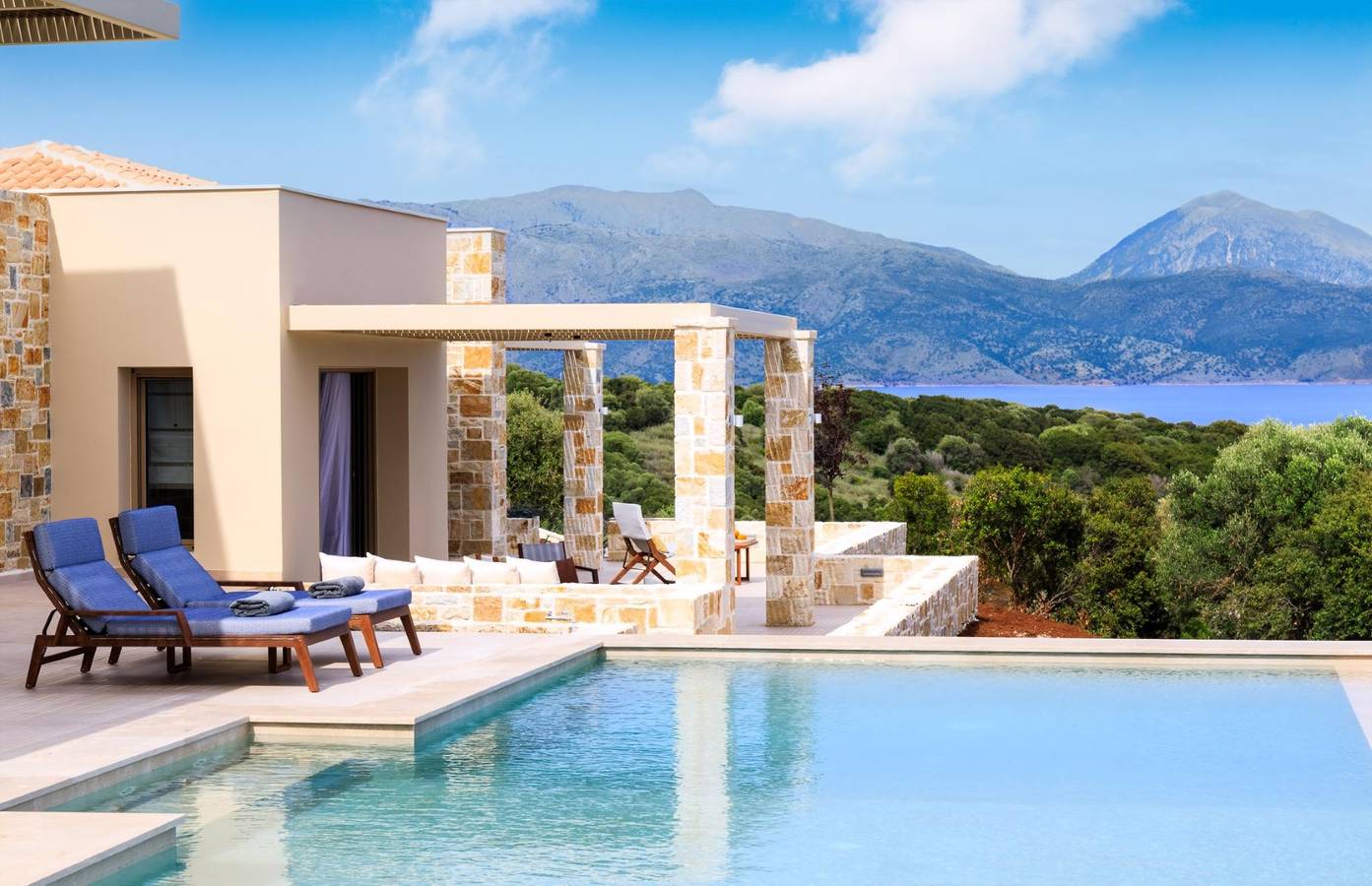Elegant Contemporary Villa with Spectacular Ionian Views and Sea Access in Katomeri, Meganisi