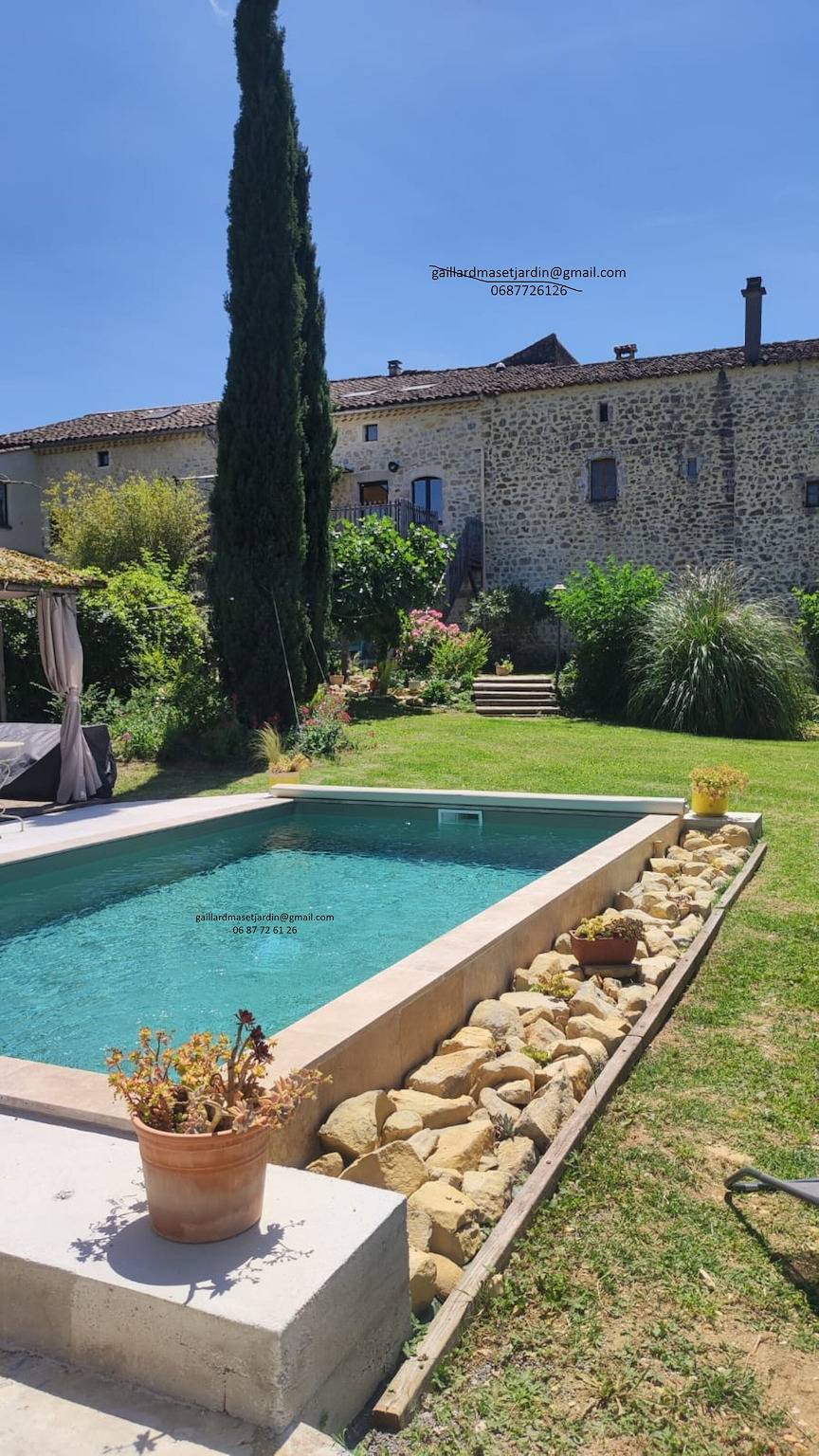 Mas 18ème - 3* con piscina y jardín in Lagorce, Ardèche