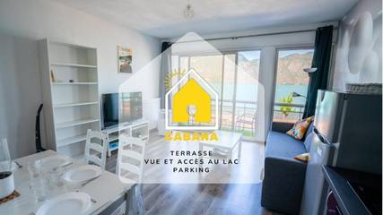 Gîte pour 4 personnes, avec terrasse ainsi que vue sur le lac et vue à Tresserve