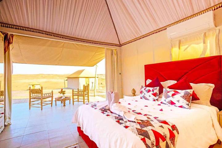 Tente pour 2 personnes, avec piscine ainsi que vue et jardin, animaux acceptés au Maroc - 4