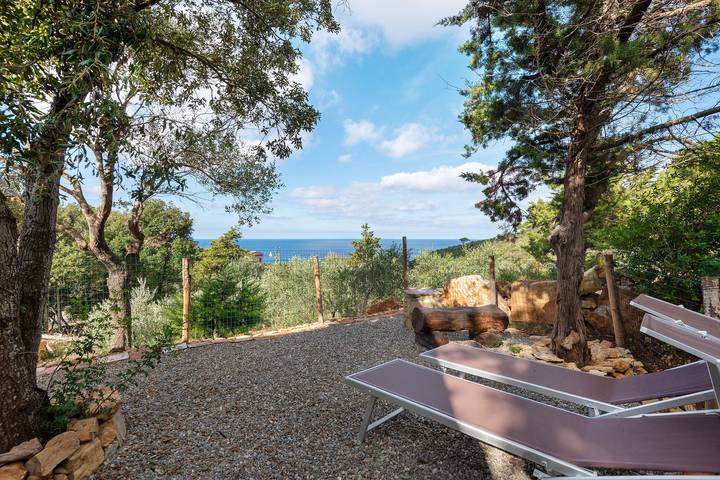 Glamping Tenda vista mare con aria condizionata, Isola d'Elba in Cavo, Rio