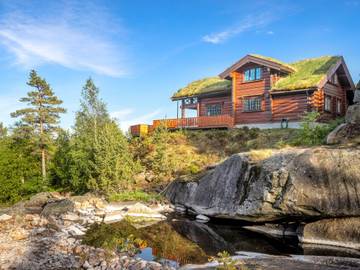 Ferienhaus für 8 Personen, mit Garten und Balkon sowie Sauna und Ausblick in Åseral