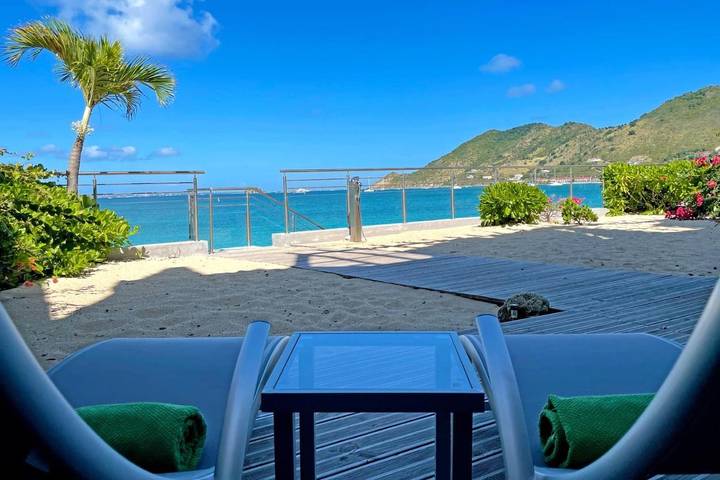 Gîte pour 2 personnes, avec terrasse et vue dans Baie de Grand Case