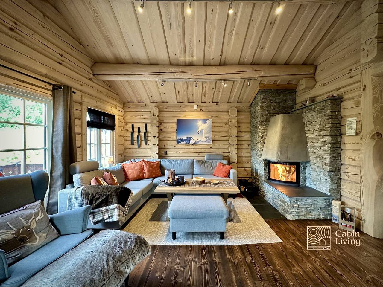 Stylish log cabin in Hafjell w/view & sauna in Hafjell, Øyer