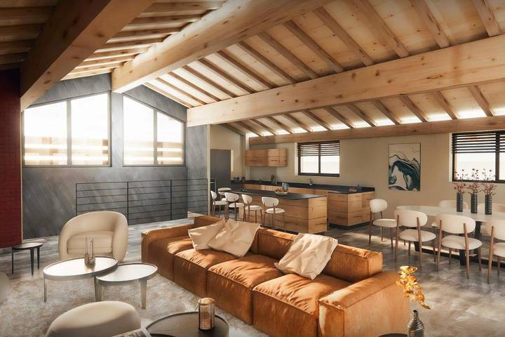 Gîte pour 8 personnes, avec vue et jardin ainsi que piscine et sauna, animaux acceptés à Marlens