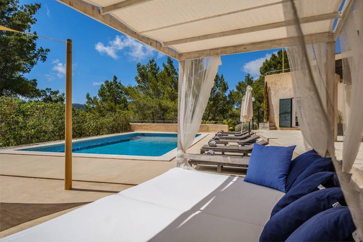 Fantástica villa con piscina, Wi-Fi, terraza, jardín y vistas al mar in San José (Ibiza), Sant Josep de sa Talaia