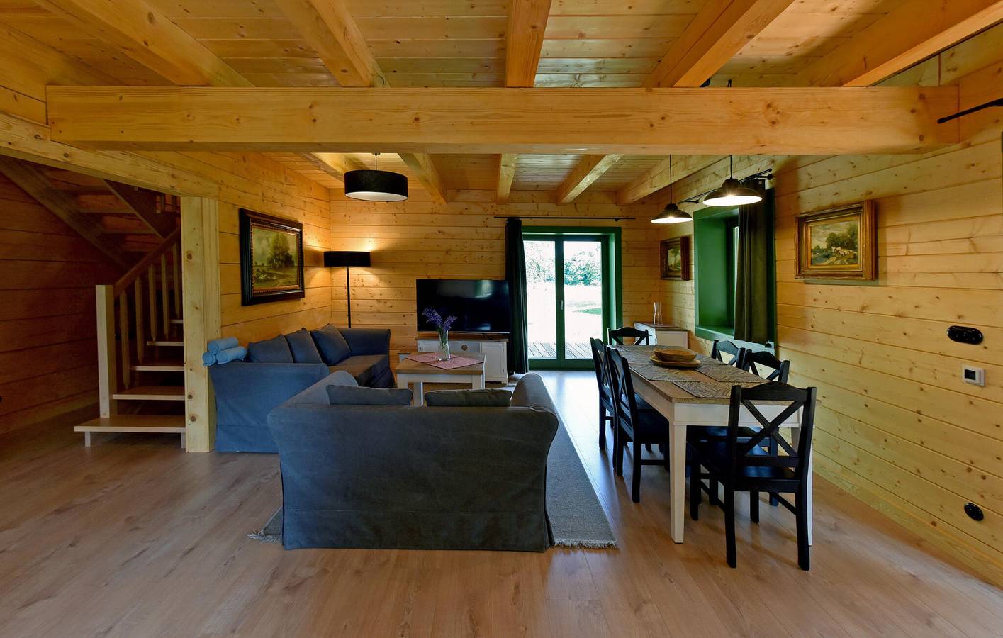 Casa de vacaciones para 8 personas con vistas al lago in Voivodato de Pomerania Occidental