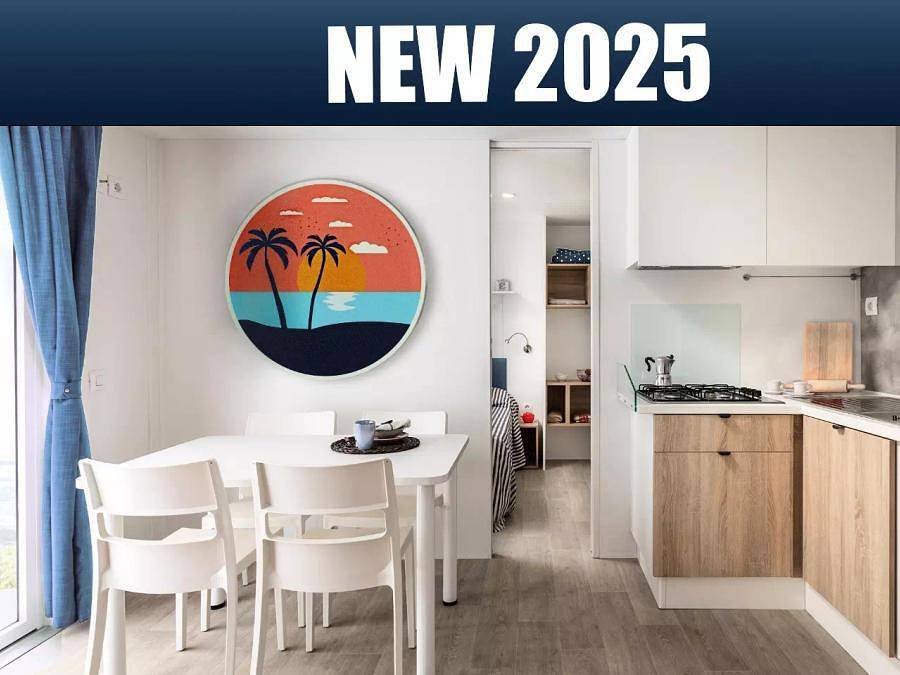 Camping La Scogliera - Mobilhome 5 personas - Mobile-Home Familia 3 Habitaciones 5 Personas Aire Acondicionado in Santa Cesarea Terme, Provincia de Lecce