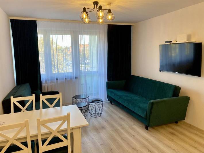 Apartament wakacyjny dla 4 osób, z Balkon i Widok w Głogów