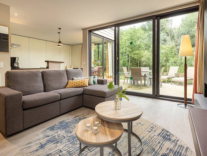 Ferienhaus für 4 Personen, mit Garten und Kinderpool sowie Terrasse und Sauna, mit Haustier