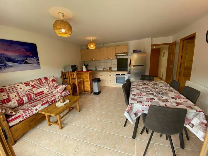 Ganze Wohnung, Gemütliches 2-Zimmer-Apartment + Kabine in Saint-Jean-de-Sixt mit Balkon und Garage in Saint-Jean-de-Sixt, Annecy und Umgebung