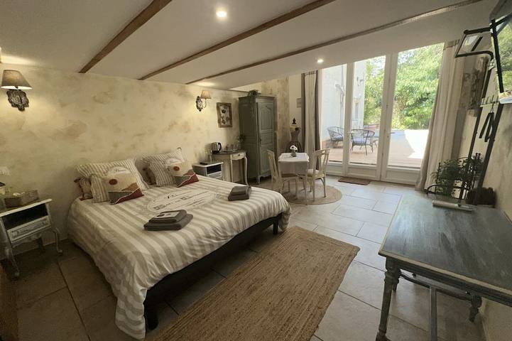 Double room-Comfort-Ensuite with Shower-Garden view in Bouc-Bel-Air, Mediterranean Coast (France)
