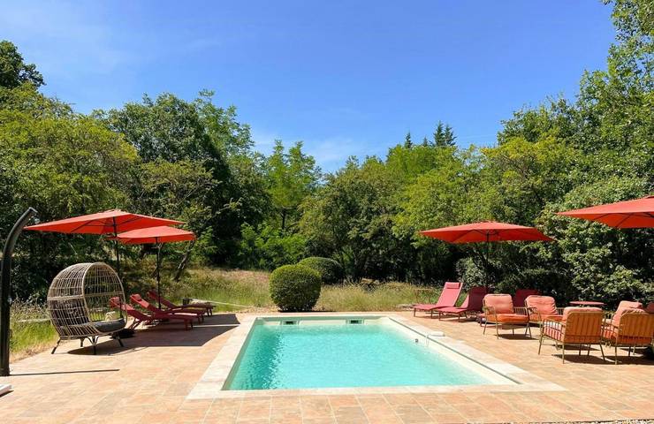 Maison de vacances pour 6 personnes, avec jardin ainsi que piscine et terrasse