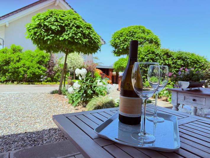 Ganze Wohnung, Ferienapartment Allgäuträumchen – modernes Apartment mit Außensitzplatz in Scheidegg, Bayerisch Schwaben