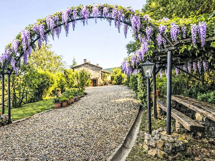 Villa pour 6 personnes, avec jardin et piscine, animaux acceptés à Monticiano