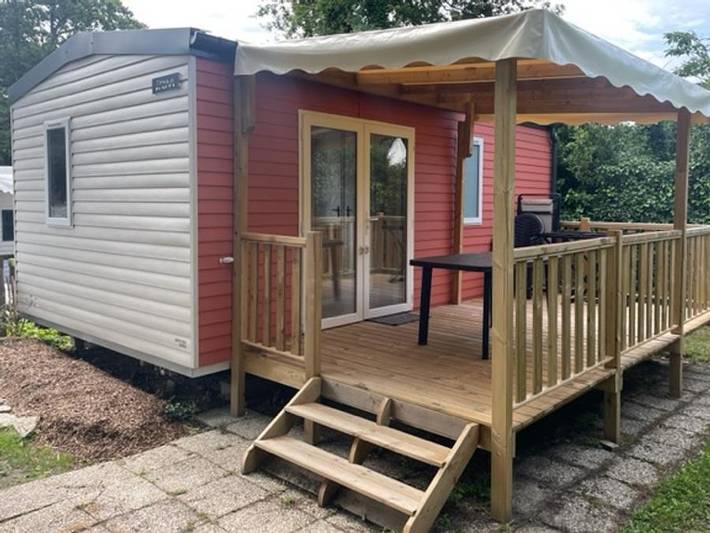 Camping Le Welcome - Mobilheim 4 personen - Mh 2Ch Premium - Überdachte Terrasse in Mesquer, Côte d'Amour