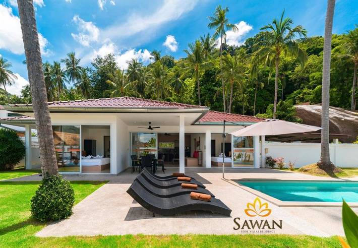 Villa pour 2 personnes, avec jardin ainsi que vue et piscine en Thailande