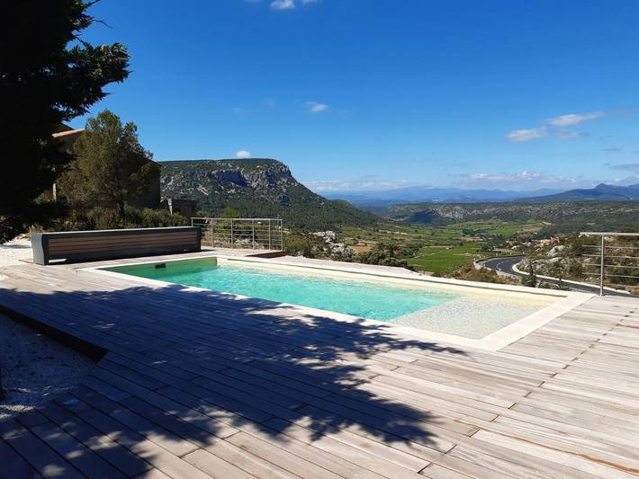 Gîte pour 4 personnes, avec jardin ainsi que piscine et vue à Vingrau
